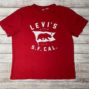 Levi's Red White California Bear Flag T-shirt XL